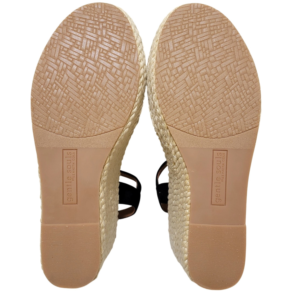 Gentle Souls Nola Ankle Strap Espadrille Platform Sandals Size US 8.5M Black - Picture 4 of 5